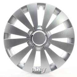 4x Wheel Trims 16 Inch Hub Caps Covers Sky silber for Citroen Ford Lancia MINI