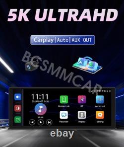 5K 11.3 Wireless CarPlay Android Auto Dash Cam Front Rear Parking Monitoring