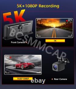 5K 11.3 Wireless CarPlay Android Auto Dash Cam Front Rear Parking Monitoring