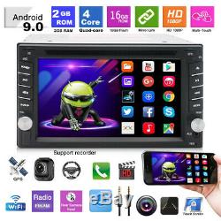 6.2Inch Android 9.0 2Din Car Stereo Sat Nav GPS Bluetooth WiFi DVD Player 2+16G