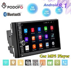 7 2DIN Android 8.1 Stereo Radio GPS Navigator Head Unit BT Car MP5 Player 1+16G