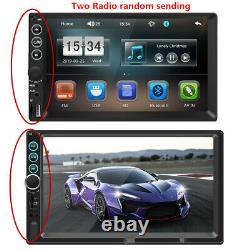 7 2DIN HD Car Stereo Radio MP5 Player Bluetooth USB TF AUX +8LED Dynamic Camera