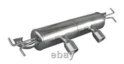 76mm stainless steel Renault Clio 2 Sport 3.0 V6 2000 right + left output terminal