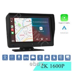 7IN Touch Screen Dash Cam GPS Car DVR Video Recorder For CarPlay Android Auto