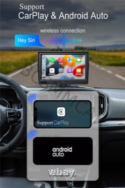 7IN Touch Screen Dash Cam GPS Car DVR Video Recorder For CarPlay Android Auto