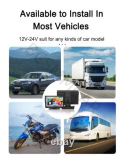7IN Touch Screen Dash Cam GPS Car DVR Video Recorder For CarPlay Android Auto