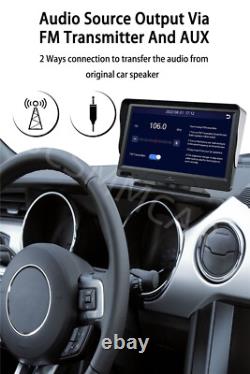 7IN Touch Screen Dash Cam GPS Car DVR Video Recorder For CarPlay Android Auto