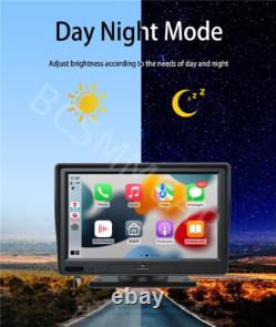 7IN Touch Screen Dash Cam GPS Car DVR Video Recorder For CarPlay Android Auto