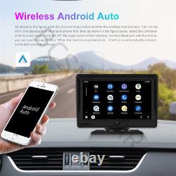 7IN Touch Screen Dash Cam GPS Car DVR Video Recorder For CarPlay Android Auto
