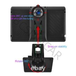 7IN Touch Screen Dash Cam GPS Car DVR Video Recorder For CarPlay Android Auto