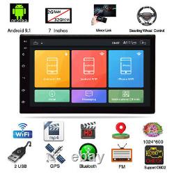 7in Android 9.1 1Din Car Stereo Bluetooth WiFi 2+32G MP5 Player GPS Navigation