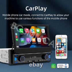 7in Car MP5 Player Stereo Radio Bluetooth Retractable Screen For Apple Carplay