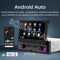 7in Car MP5 Player Stereo Radio Bluetooth Retractable Screen For Apple Carplay