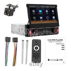 7in Car MP5 Player Stereo Radio Bluetooth Retractable Screen For Apple Carplay
