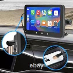 7in Portable Monitor Car Stereo Radio Video Player FM BT WIFI CarPlay withCamera