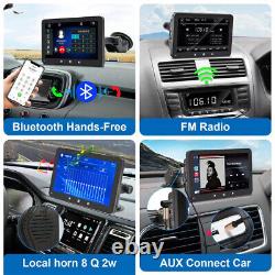 7in Portable Monitor Car Stereo Radio Video Player FM BT WIFI CarPlay withCamera