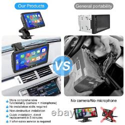 7in Portable Monitor Car Stereo Radio Video Player FM BT WIFI CarPlay withCamera