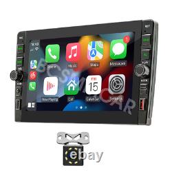 8in Double 2Din Stereo Radio 2+32G WithCamera For Apple Carplay Android Auto