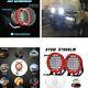 9 370W PAIR 37LED Work Light Driving Lamp Spot Lamp+Flood Cover+Switch+Brackets