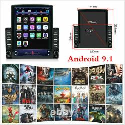9.7In 2DIN Android 9.1 Car GPS Sat Navi Bluetooth Radio Wifi Multimedia Player