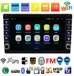 9in Car Stereo Radio 1DIN Android 8.1 Quad-Core 1+16GB GPS WiFi DAB Mirror Link
