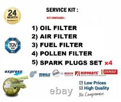 AIR FUEL CABIN OIL FILTERS + 4x PLUGS for RENAULT CLIO II 2.0 16V Sport 2004-on