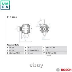 ALTERNATOR 0 986 046 511 FOR RENAULT CLIO/MIO/II/Mk LAGUNA/Grandtour/Sport 2.9L