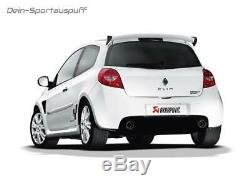Akrapovic Edelstahl Duplex Sportauspuff Renault Clio 3 RS je 1x rund aus Carbon