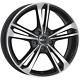 Alloy Wheel Mak Emblema For Renault Clio Sport Rs 7.5x17 5x108 Black Mirror Xru
