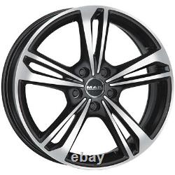 Alloy Wheel Mak Emblema For Renault Clio Sport Rs 7.5x17 5x108 Black Mirror Xru