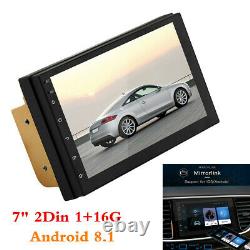 Android 8.1 2DIN 7 MP5 Player GPS Wifi Bluetooth Car Stereo Radio Core 1G+16G
