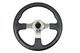 BLACK CHROME F2 350mm AFTERMARKET SPORTS STEERING WHEEL 6x70mm