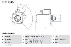 BOSCH Starter Motor for Renault Clio RenaultSport 182 2.0 Jan 2004 to Jan 2005