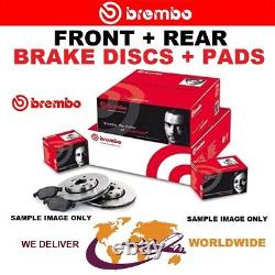 BREMBO Drilled FRONT + REAR DISCS + PADS for RENAULT CLIO 2.0 16V Sport 2000-on