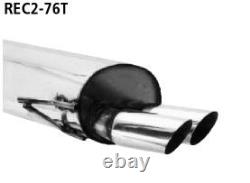 Bastuck Sports Exhaust Renault Clio 2 (W) 2x76mm Beveled 19305