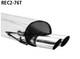Bastuck Sports Exhaust Renault Clio 2 (W) 2x76mm Beveled 19305