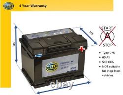 Battery fits RENAULT TWINGO KANGOO SCENIC R30 MASTER TRAFIC 1975 on Hella 075