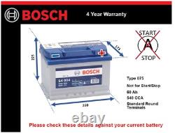 Battery fits RENAULT TWINGO KANGOO SCENIC R30 MASTER TRAFIC Bosch 075