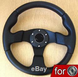 Black 320mm Sports Steering Wheel for RENAULT 5 GT Turbo 19 Clio Megane Laguna