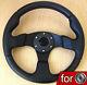 Black 320mm Sports Steering Wheel for RENAULT 5 GT Turbo 19 Clio Megane Laguna