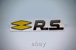 Black RS Renault Sport Metal Boot Badge Emblem /Clio /Megane /Twingo/ 908923441R