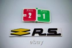 Black RS Renault Sport Metal Boot Badge Emblem /Clio /Megane /Twingo/ 908923441R