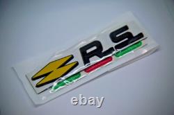 Black RS Renault Sport Metal Boot Badge Emblem /Clio /Megane /Twingo/ 908923441R