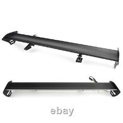 Black Universal Hatch Aluminum Rear Trunk Wing Racing Spoiler With LED Light T3