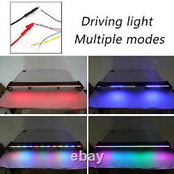 Black Universal Hatch Aluminum Rear Trunk Wing Racing Spoiler With LED Light T3