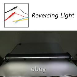 Black Universal Hatch Aluminum Rear Trunk Wing Racing Spoiler With LED Light T3