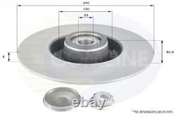 Brake Discs Set Braking Discs Pair Rear Comline For Renault Clio 1.5 L
