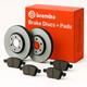 Brembo Brake Discs & Pad Front Axle Set Fits Renault Clio 2.0 16V Sport
