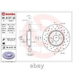 Brembo Front Brake Discs Vented Drilled 280mm For Renault Clio MK2 2.0 16V Sport