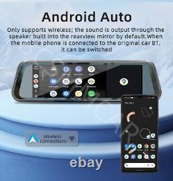 Car 9.36in Touch Screen Video Recorder Rear View Camera Mirror DVR Dash Cam BT